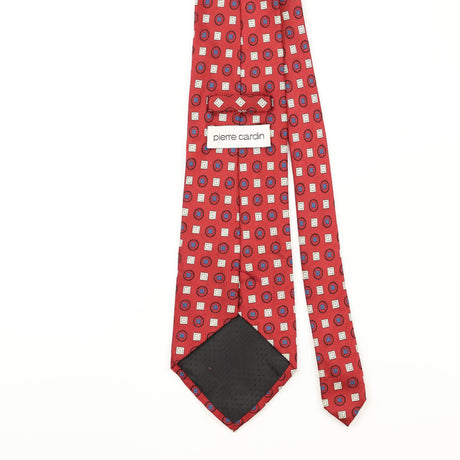 Back Detail of Vintage Pierre Cardin Geometric Patterned Tie