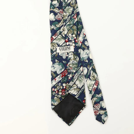 Back Detail of Vintage Fruit Floral Patterned Tie