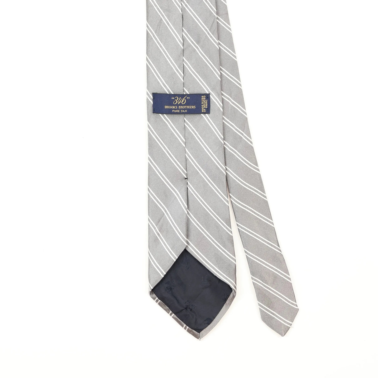 Back Back Detail of Vintage 1990's Brooks Brothers Striped Patterned Tie