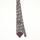 Back Back of Vintage 1990's Zylos Geometric Patterned Tie
