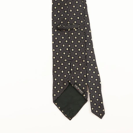 Back Detail of Vintage 1990's Murano Geometric Patterned Tie