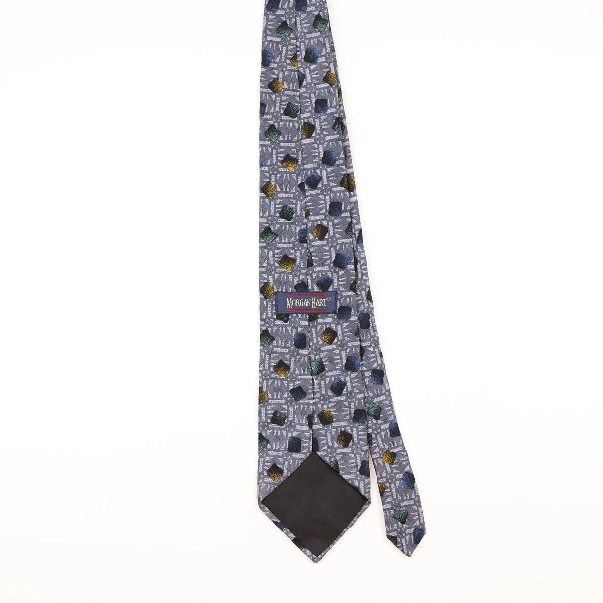 Back of Vintage 1990's Geometric Patterned Tie