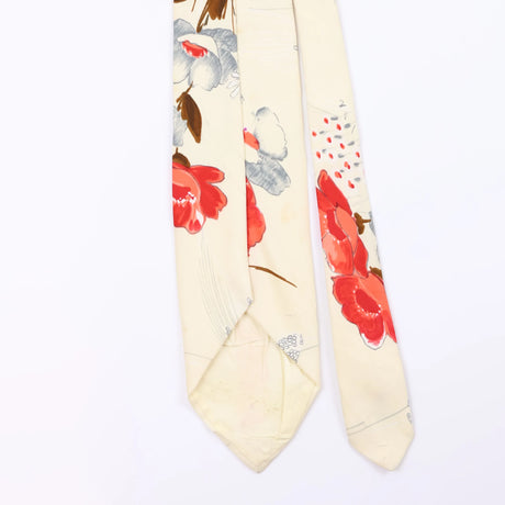 Back Detail of Vintage Floral Patterned Tie