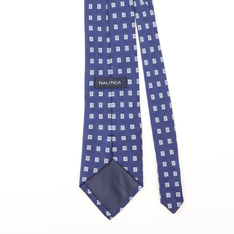 Back Detail of Vintage Nautica Geometric Patterned Tie