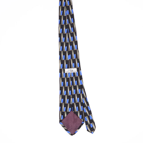 Back Back of Vintage 1990's Rectangles Geometric Patterned Tie
