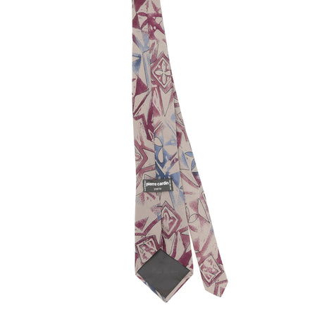 Back Back of Vintage 1980's Pierre Cardin Geometric Patterned Tie