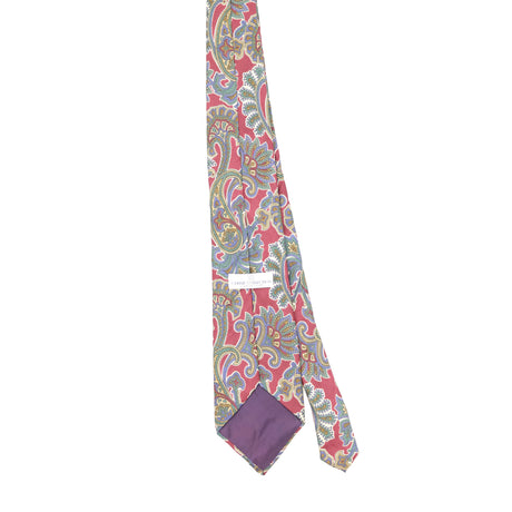 Back Back of Vintage 1990's Van Heusen Paisley Patterned Tie