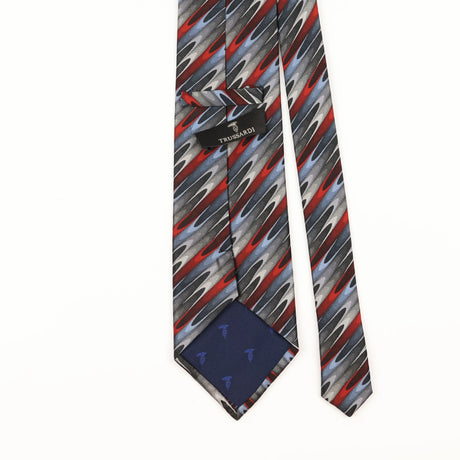 Back Detail of Vintage Trussardi Illusion Abstract Patterned Tie