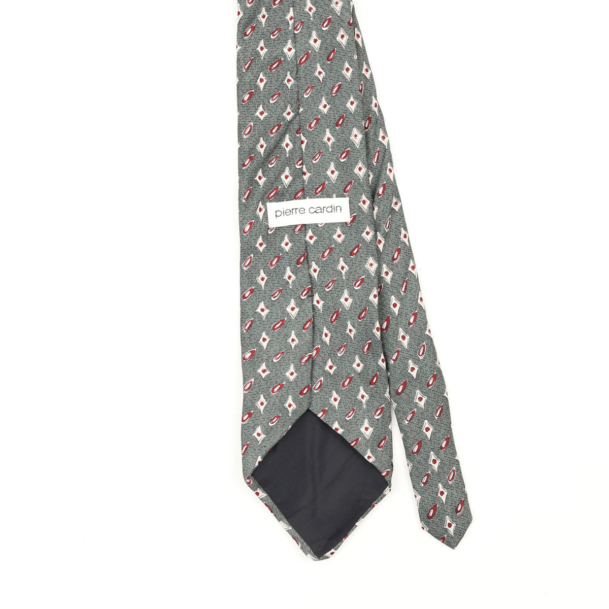 Back Back Detail of Vintage 1990's Pierre Cardin Geometric Patterned Tie