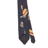 Back Back Detail of Vintage 1990's Don Loper Hat And Shoe Abstract Patterned Tie