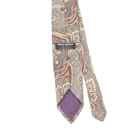 Back Back Detail of Vintage 1990's Brooks Brothers Paisley Patterned Tie