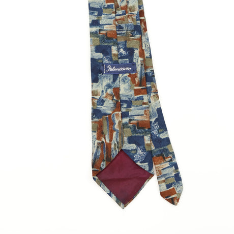 Back Detail of Vintage 1990's Abstract Patterned Tie