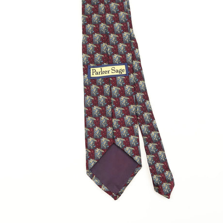 Back Detail of Vintage 1990's Geometric Patterned Tie