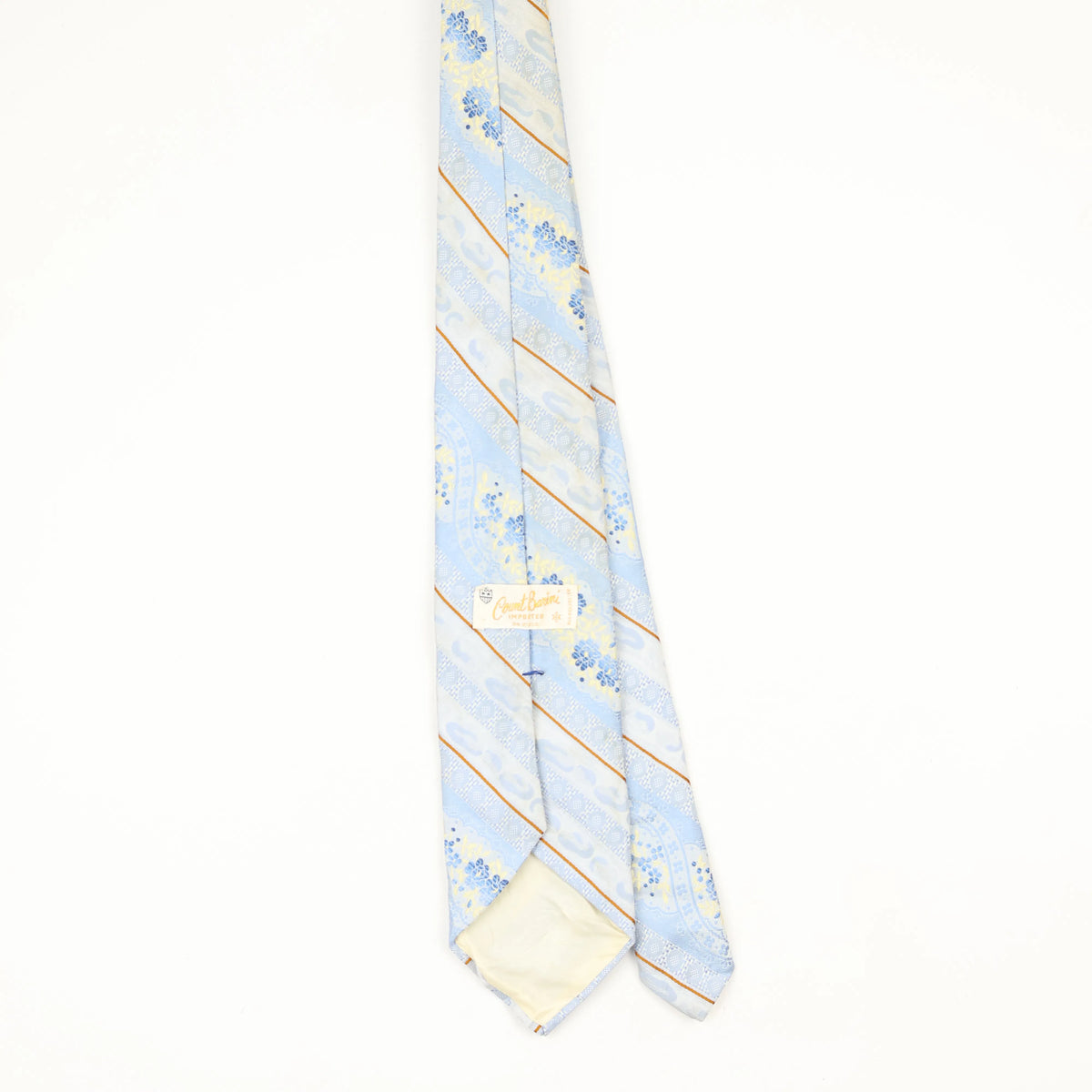 Back Back of Vintage 1980's Floral Patterned Tie