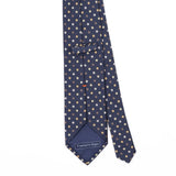 Back Back Detail of Vintage 1990's Ermenegildo Zegna Polka Dot Patterned Tie