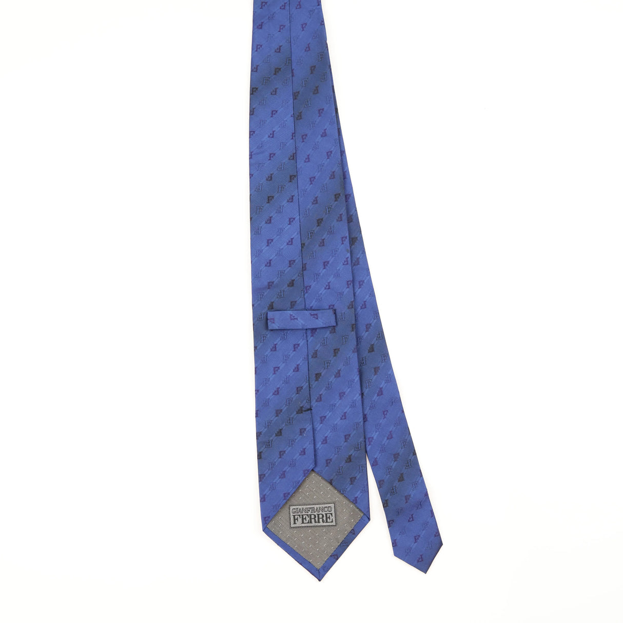 Back of Vintage 1990's Gianfranco Ferré Geometric Patterned Tie