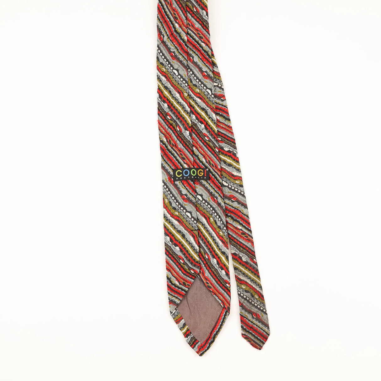 Back of Vintage 1990's Coogi Abstract Patterned Tie