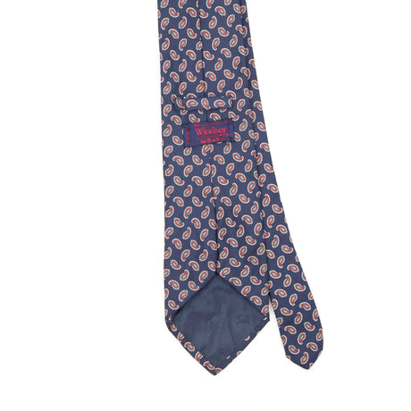 Back Detail of Vintage 1990's Tie Rack Windsor Paisley Patterned Tie