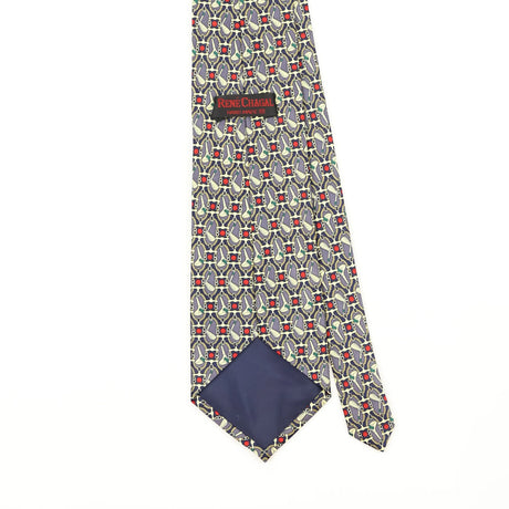 Back Back Detail of Vintage Rene Chagal Golf Clubs Geometric Patterned Tie