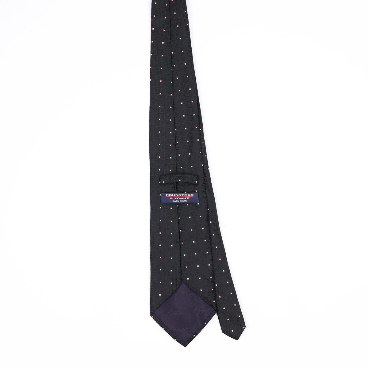 Back Back of Vintage Roundtree & Yorke Polka Dot Patterned Tie