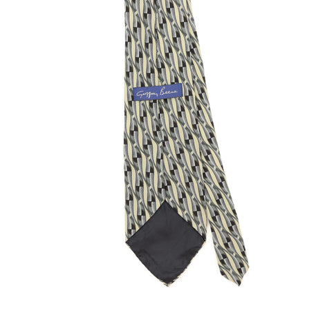 Back Detail of Vintage 1990's Geoffrey Beene Geometric Patterned Tie