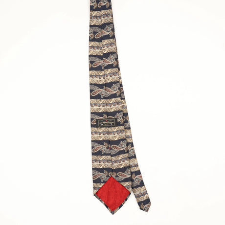 Back Back of Vintage 1990's Paisley Patterned Tie
