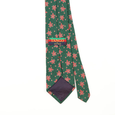 Back Detail of Vintage 1990's Tango Leaf Geometric Patterned Tie