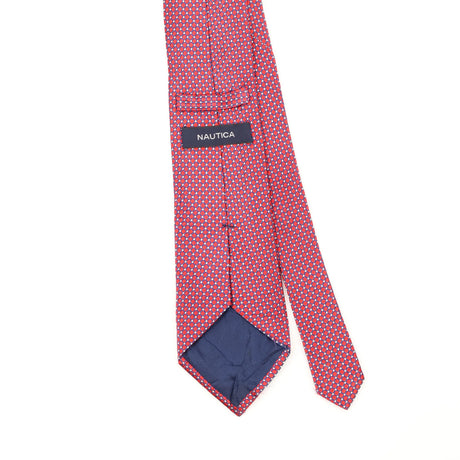 Back Back Detail of Vintage Nautica Geometric Patterned Tie