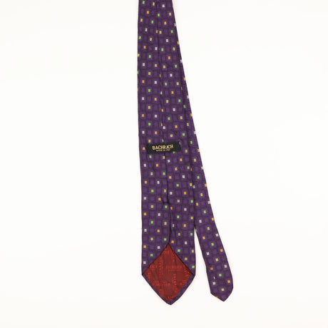 Back of Vintage 1990's Bachrach Geometric Patterned Tie
