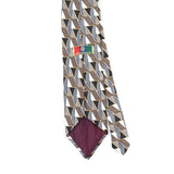 Back Back Detail of Vintage Geometric Patterned Tie