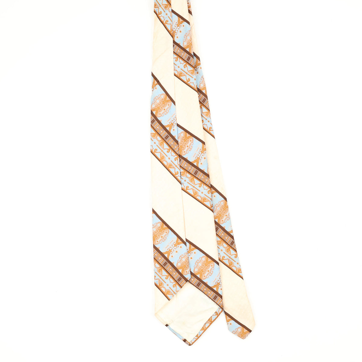 Back Back of Vintage 1980's Striped Patterned Tie