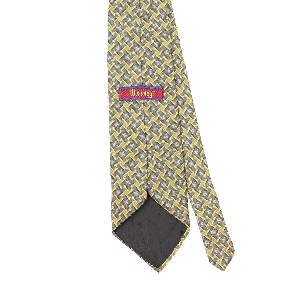 Back Back Detail of Vintage 1990's Wembley Geometric Patterned Tie