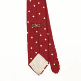 Back Back Detail of Vintage 1980's Diamonds Polka Dot Patterned Tie