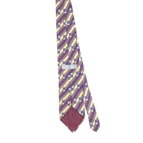 Back Back of Vintage 1990's Geoffrey Beene Striped Patterned Tie