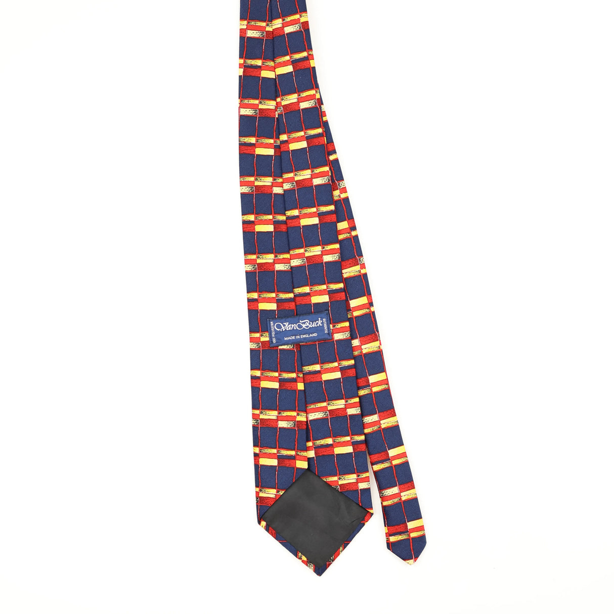 Back Back of Vintage 1990's Check Patterned Tie