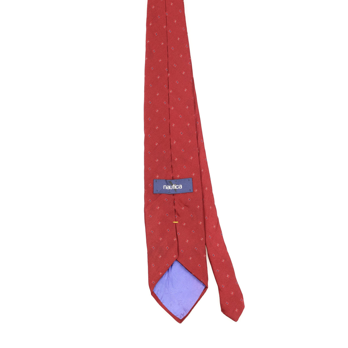 Back Back of Vintage Nautica Geometric Patterned Tie
