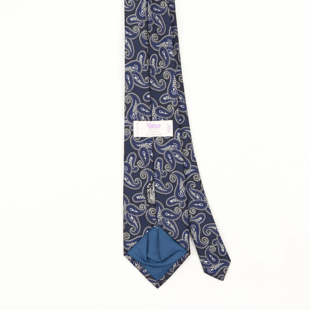 Back Back Detail of Vintage 1990's Paisley Patterned Tie