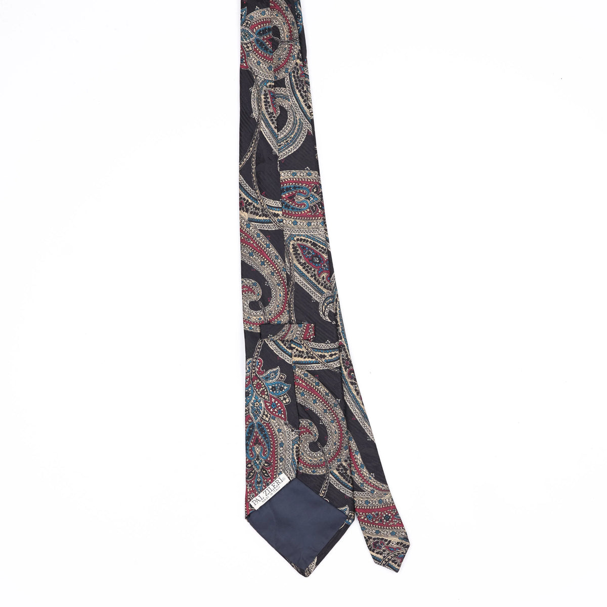 Back Back of Vintage 1990's Pal Zileri Paisley Patterned Tie