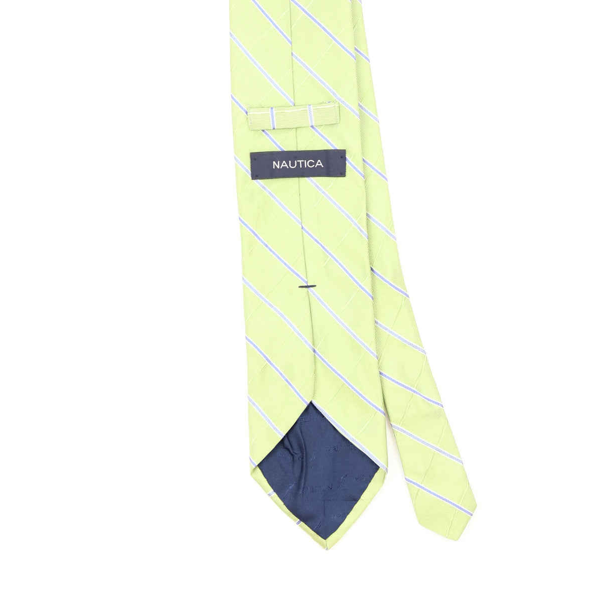 Back Detail of Vintage Nautica Striped Patterned Tie
