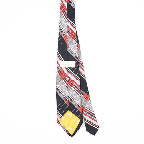 Back Back of Vintage 1980's Striped Patterned Tie