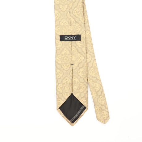 Back Back Detail of Vintage 1990's Dkny Medallion Geometric Patterned Tie