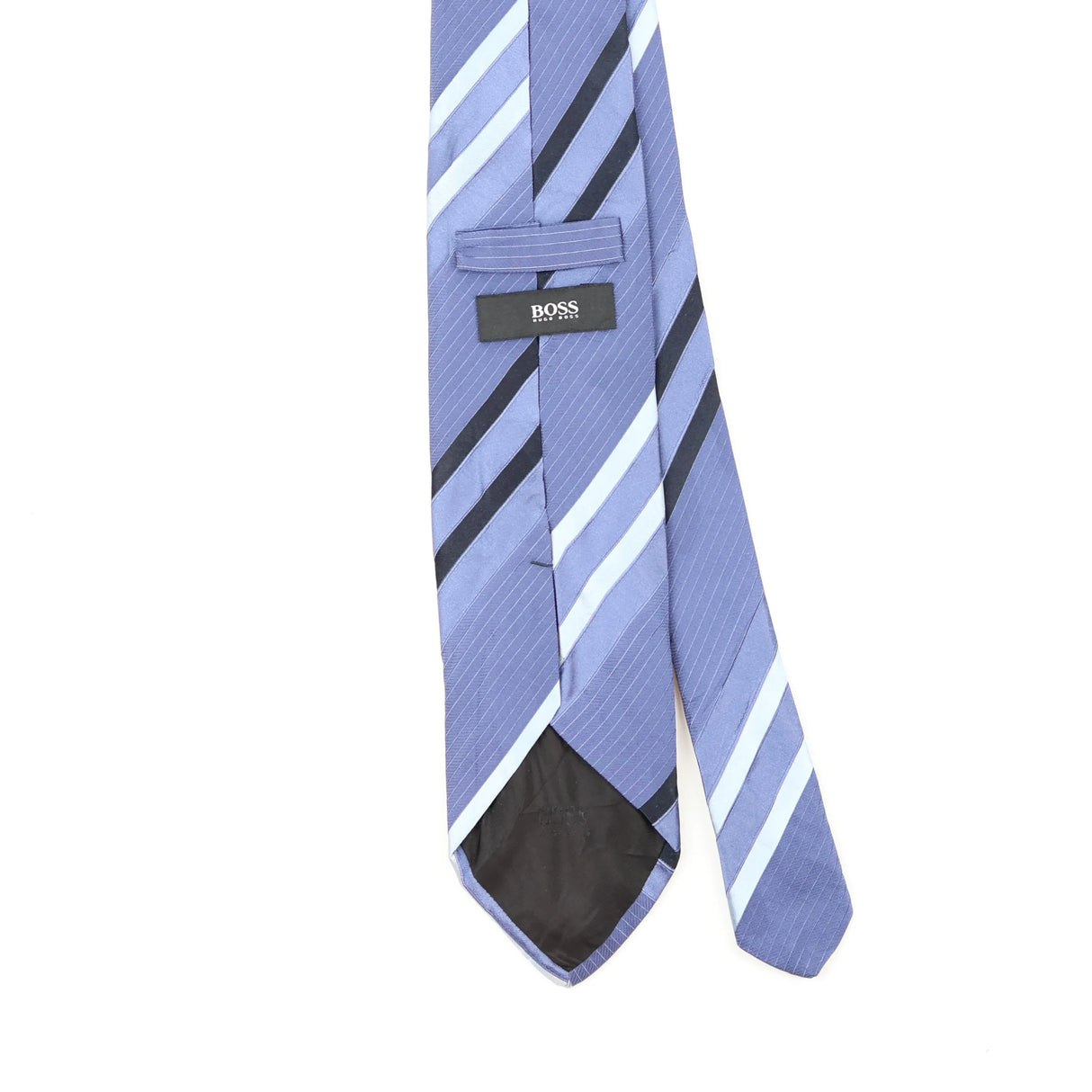 Back Back Detail of Vintage Hugo Boss Striped Patterned Tie