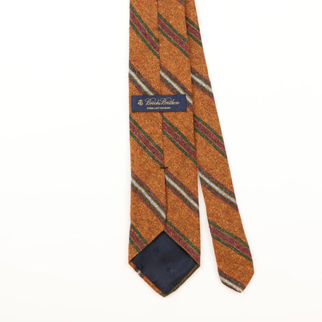 Back Detail of Vintage 1990's Brooks Brothers Repp Striped Patterned Tie