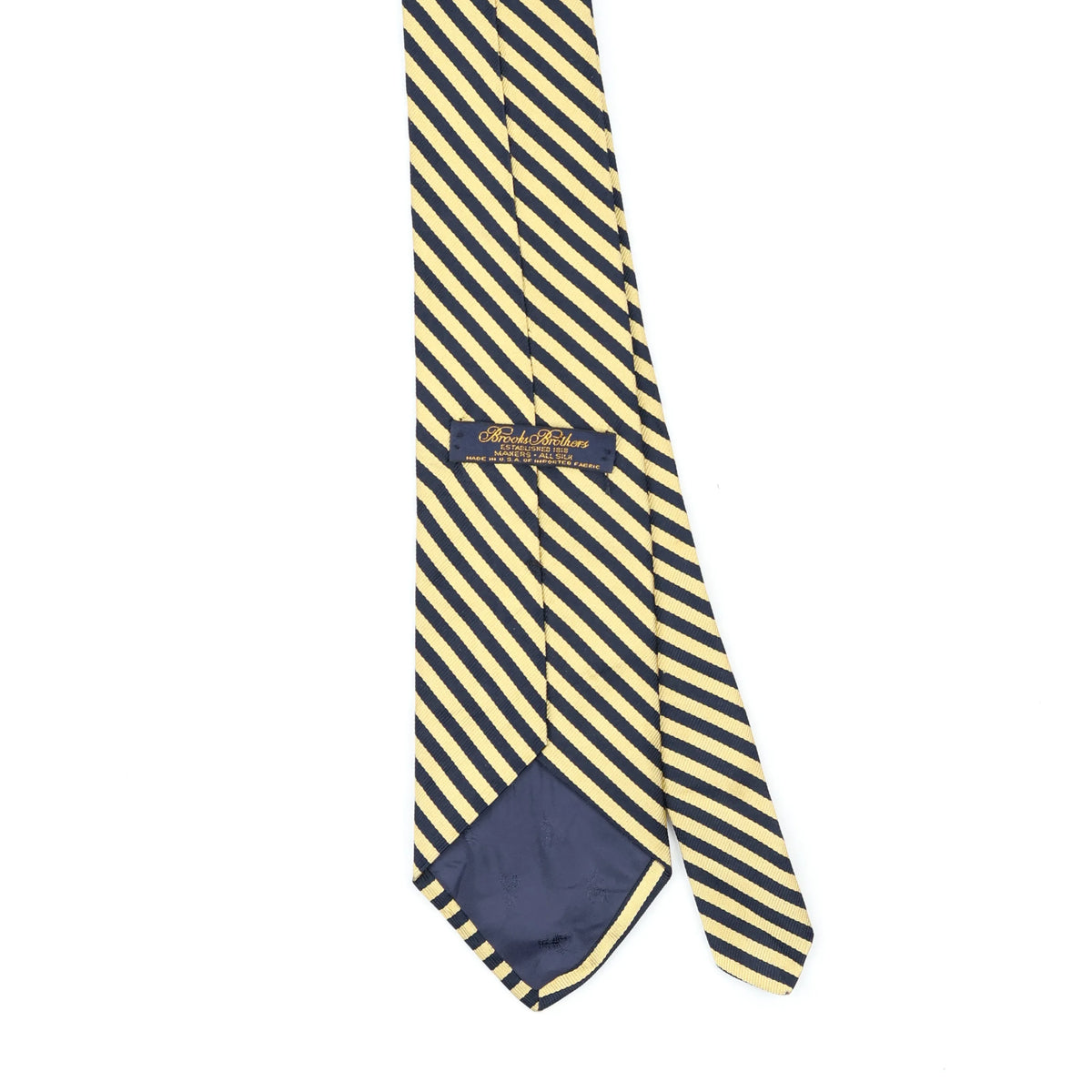 Back Back Detail of Vintage 1990's Brooks Brothers Striped Patterned Tie