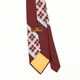 Back Back Detail of Vintage 1980's Plaids & Checks Patterned Tie