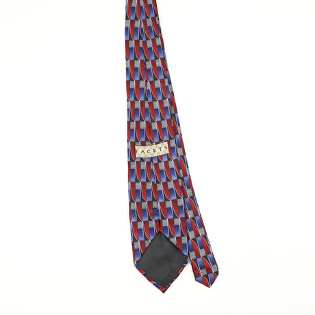 Back Back of Vintage 1990's Geometric Patterned Tie