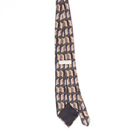 Back Back of Vintage 1990's Haggar Geometric Patterned Tie