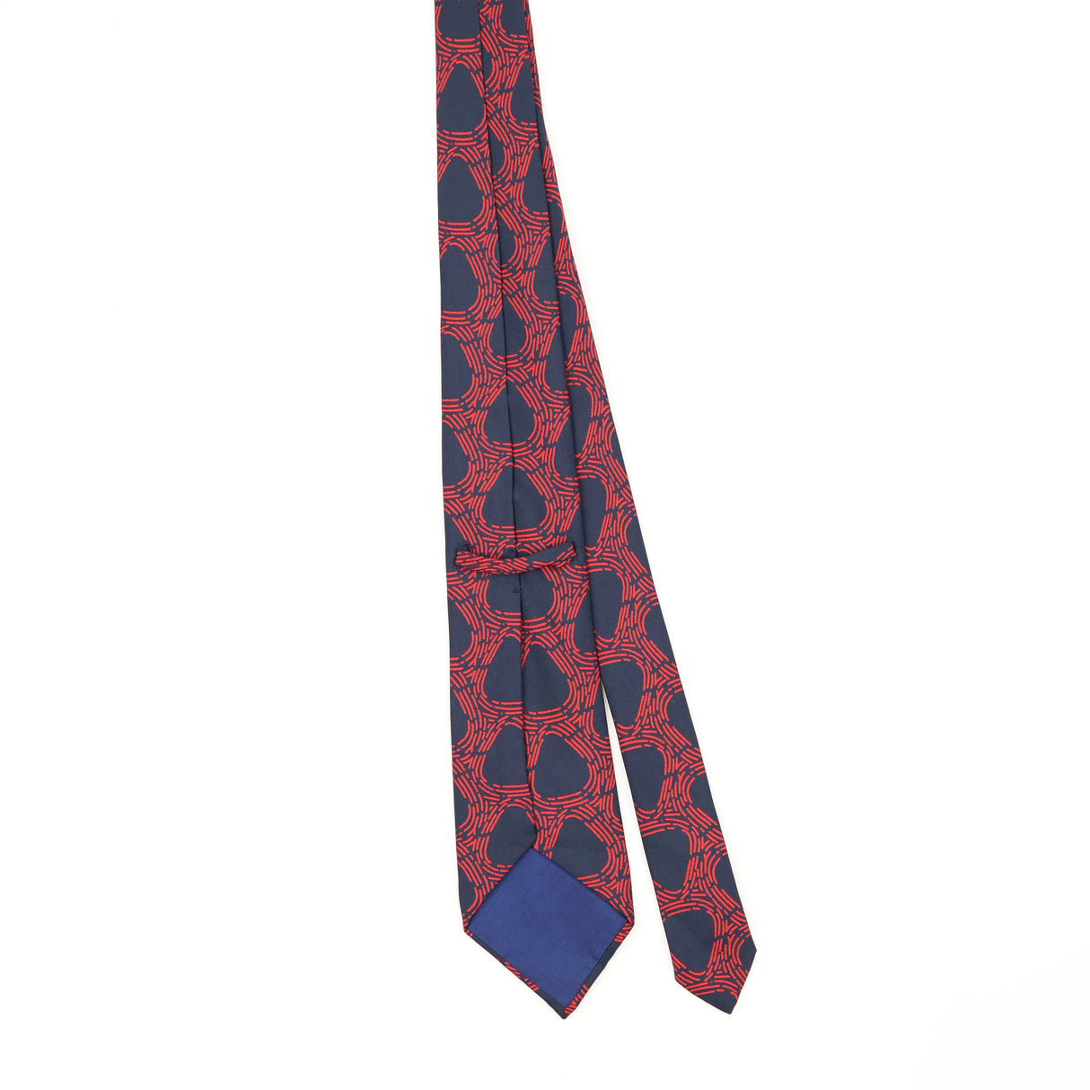 Back Back of Vintage 1980's Geometric Patterned Tie