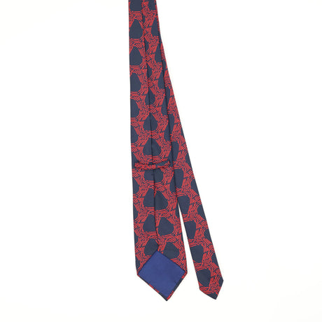 Back Back of Vintage 1980's Geometric Patterned Tie