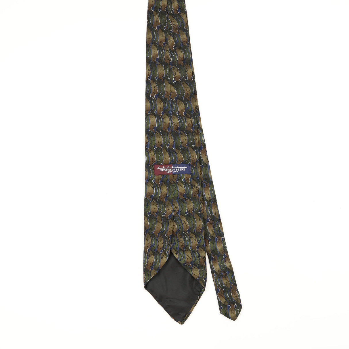 Back Back of Vintage 1990's Geoffrey Beene Geometric Patterned Tie